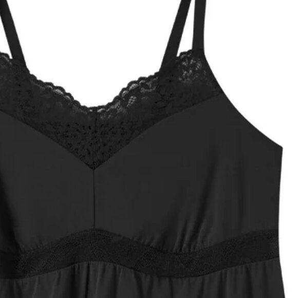 NEW 🎁 Soft Bliss Sleepwear Chemise by UNDERSTANCE In Black- Medium - Picture 3 of 4